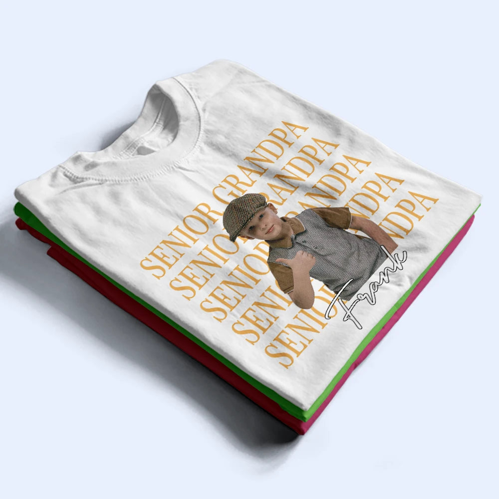 Graduation, Gift For Mother, Happy, Funny - Custom Photo Childhood Senior Mom - Personalized T Shirt