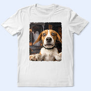 Art Design,Custom Photo,Dog Mom,Gift For Mother,Gifts For Her,Humorous,Pet Lovers,Photo - Halloween Pet Selfie,Top Market - Halloween Gift For Dog Lovers - Personalized Custom Photo Dog Selfie T Shirt