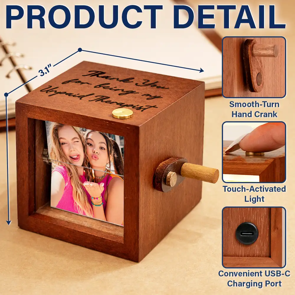 Gift For Bestie, Old Best friends, Gift For Sisters, Funny, Gifts For Colleagues - Custom Photo Right In The Throat Bestie Sister - Personalized Flipbook Frame Animation Machine