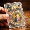 America 250th,Custom Photo,Independence Day,Art Design,Family,Proud,Photo - US Theme Accessories 3D Cartoon - Custom Photo 3D Cartoon With US Accessories American Hero 250 Years Of Freedom - Personalized Commemorative Keepsake Coin