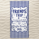 Gift For Bestie,Beach,Family,Happy,Icon - Girls Trip Family Trip On Vacation - Personalized Beach Towel