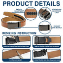 Gift For Father,Gift For Grandpa,Happy,Custom Photo - Custom Photo Outline Sketch Forget Father's Day We Love You Everyday - Personalized Leather Belt With Engraved Buckle