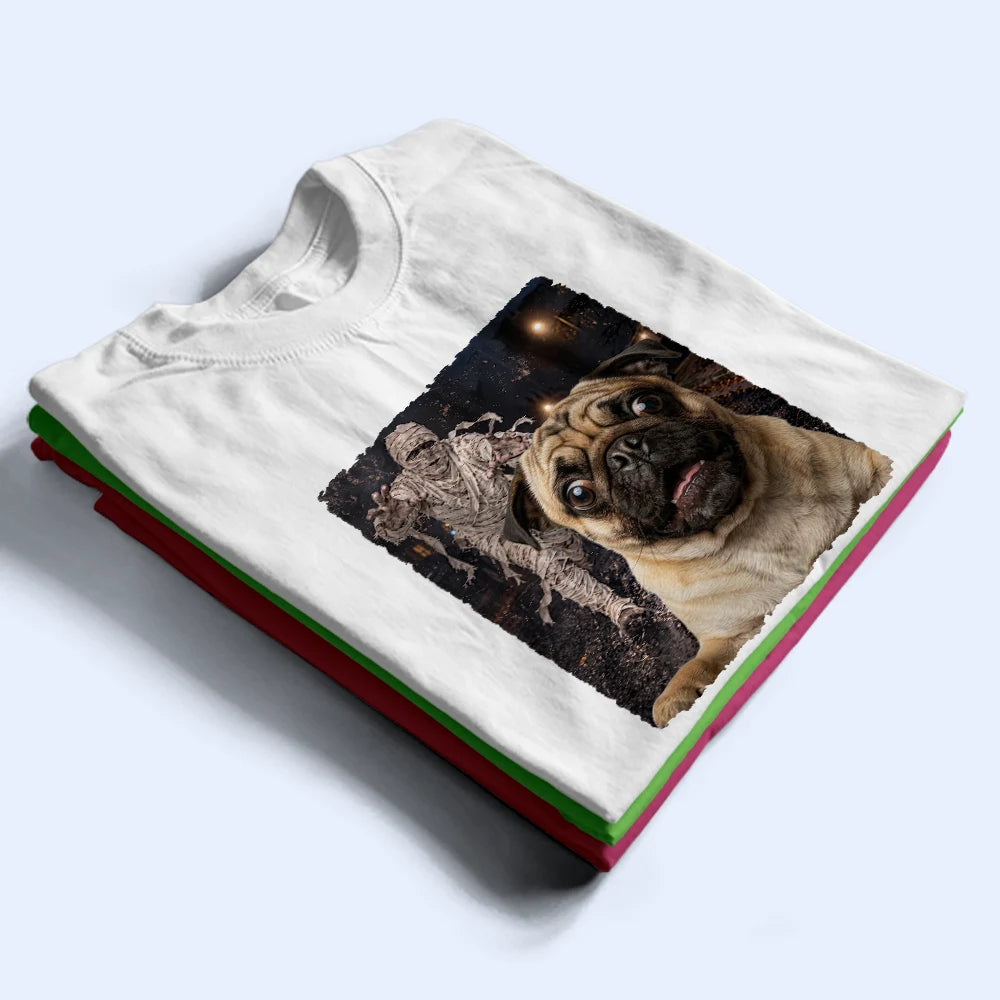 Art Design,Custom Photo,Dog Mom,Gift For Mother,Gifts For Her,Humorous,Pet Lovers,Photo - Halloween Pet Selfie,Top Market - Halloween Gift For Dog Lovers - Personalized Custom Photo Dog Selfie T Shirt