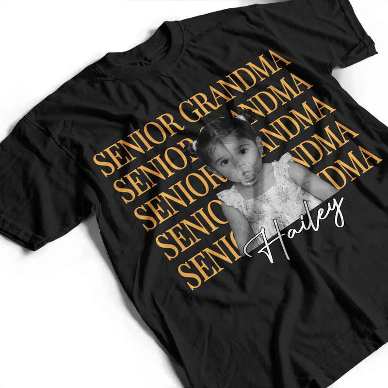 Graduation, Gift For Mother, Happy, Funny - Custom Photo Childhood Senior Mom - Personalized T Shirt