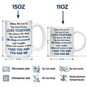 Gift For Couples,Gift For Wife,Gift For Husband,Gift For Boyfriend,Gift For Girlfriend,Funny,Old Couples - Custom Photo Starry Night Couple When We Get To The End Of Our Lives Together - Personalized Mug