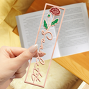 Reading, Gift For Yourself, Gift For Women, Happy - Birth Month Flower Bookish Keepsake - Personalized Metal Bookmark