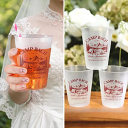 Playful, Gift For Yourself, Custom Text - Camp Bachelorette Party - Personalized Frosted Cups