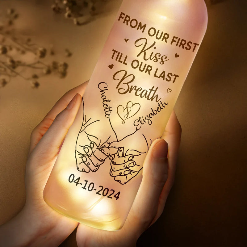 Gift For Couples, Gift For Husband, Gift For Wife - Couple You And Me We Got This - Personalized Bottle Light
