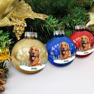 Family,Christmas,Love - Custom Photo Christmas Together Family - Personalized Ball Ornament