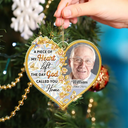 Christmas,Memorial,Family,Pet Lovers - Custom Photo Memorial The Moment Your Heart Stopped - Personalized Custom Shaped Acrylic Ornament