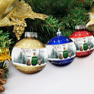 Dog Lovers, Cat Lovers, Pet Lovers, Sad, Memorial - Message I Miss You - Personalized Ball Ornament