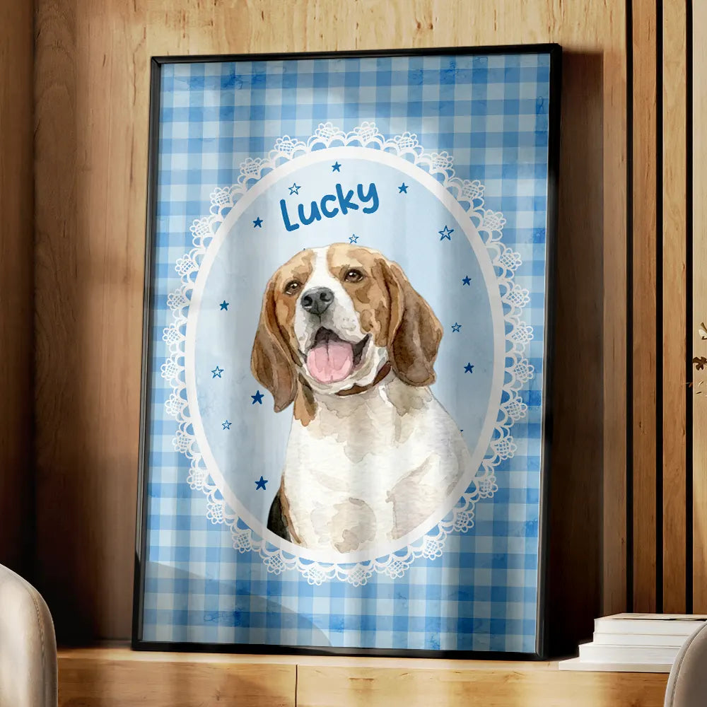 Custom Photo, Pet Lovers, Pet Mom, Happy - Custom Photo Realistic Watercolor Art Pet Portrait Cute Gift - Personalized Poster
