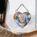 Gift For Couples,Gift For Wife,Gift For Mother,Gift For Grandma,Gift For Grandparents,Family - Custom Photo Stained Glass Portrait Mom Grandma Parents Family - Personalized Window Hanging Suncatcher Ornament