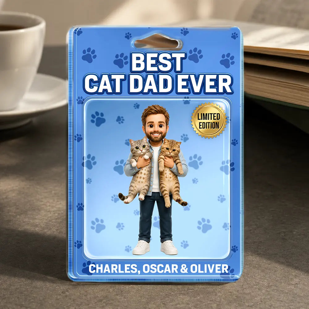 Gift For Husband,Gift For Yourself,Gift For Men,Gift For Father,Gift For Grandpa,Gift For Women,Cat Lovers,Pet Lovers,Dog Lovers,Pet Mom,Pet Dad,Dog Mom,Dog Dad,Cat Mom,Cat Dad,Non-Eng,Photo - Toybox Figure,Humorous - Custom Photo Toybox Figure Best Dog Dad Ever Limited Edition - Personalized Custom Shaped Acrylic Plaque