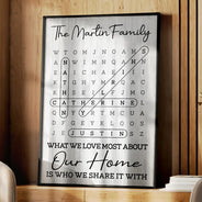 Family,Single Mom,Single Dad,LGBT,Pet Couple,Gift For Women,Gift For Men,Gift For Mother,Gift For Father,Gift For Grandparents,Happy - Word Search Puzzle Together We Make A Family - Personalized Poster