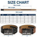 Pet Lovers,Pet Mom,Pet Dad,Dog Lovers,Dog Mom,Dog Dad,Cat Lovers,Cat Mom,Cat Dad,Non-Eng,Photo - Pencil Sketch,Adorable - Custom Photo Pencil Sketch Dog Dad Cat Dad - Personalized Leather Belt With Engraved Buckle