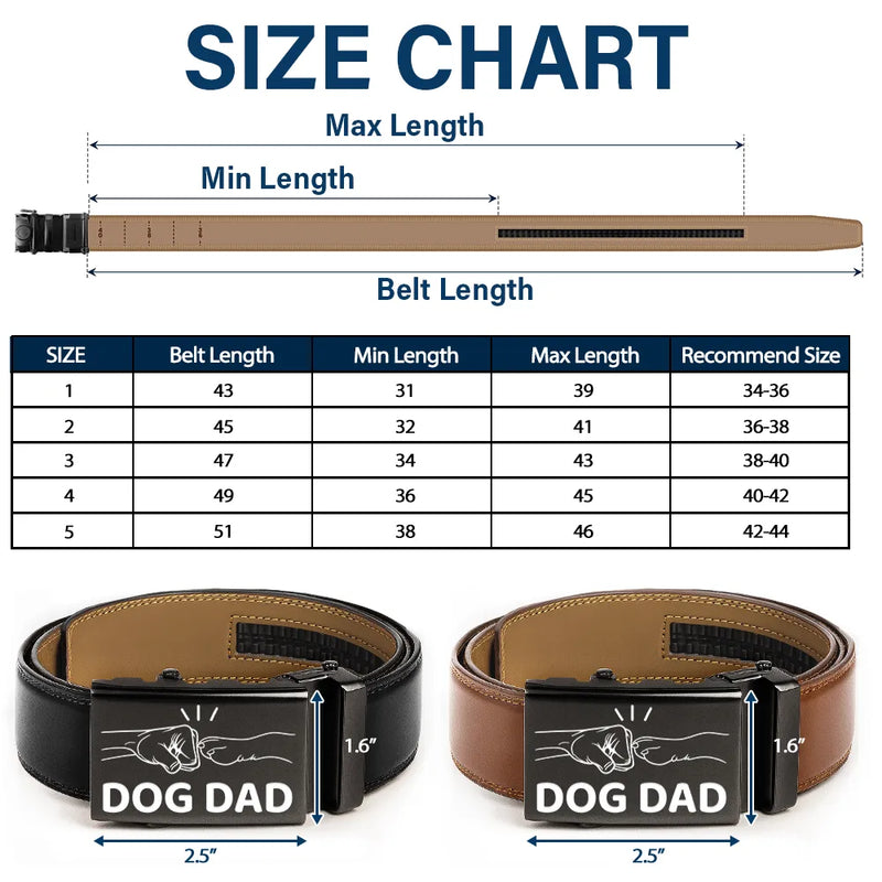 Pet Lovers,Pet Mom,Pet Dad,Dog Lovers,Dog Mom,Dog Dad,Cat Lovers,Cat Mom,Cat Dad,Non-Eng,Photo - Pencil Sketch,Adorable - Custom Photo Pencil Sketch Dog Dad Cat Dad - Personalized Leather Belt With Engraved Buckle
