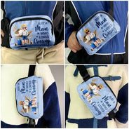 Gift For Yourself,Gift For Women,Gift For Men,Travel,Happy - All My Travel Crap - Personalized Crossbody Belt Bag