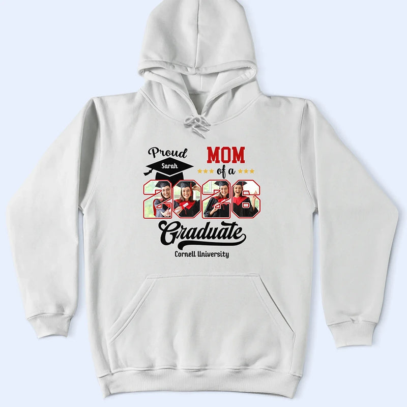 Graduation,Gift For Yourself - Custom Photo Proud Mom Dad Of A Graduation - Personalized T Shirt