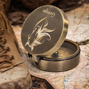 Gift For Yourself, Gift For Women, Gift For Men, Happy - Go Confidently In The Direction Of Your Dreams Horse - Personalized Engraved Brass Compass