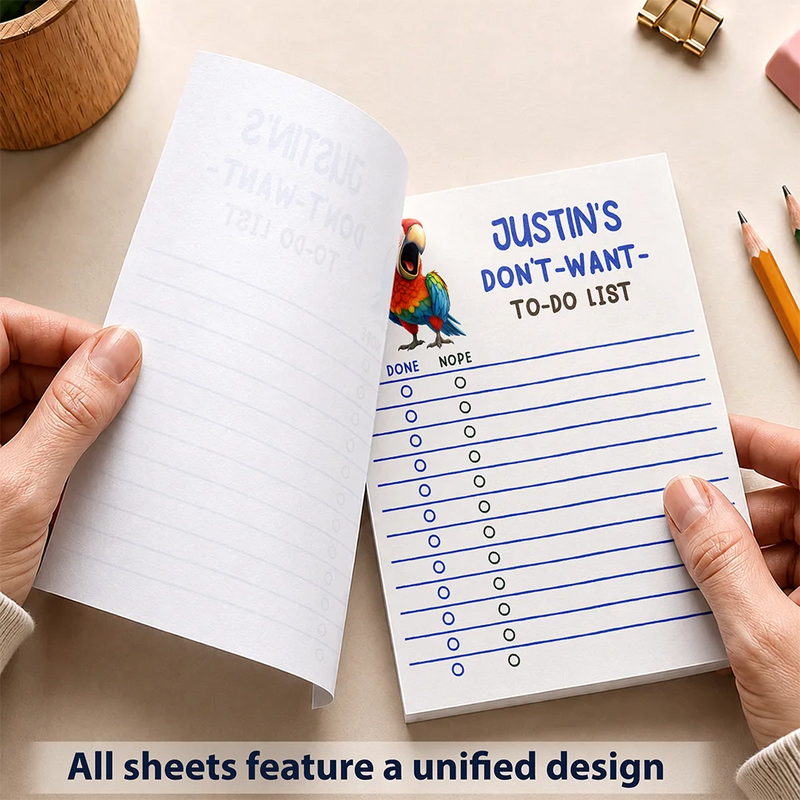 Gift For Colleagues,Humorous,Icon - Funny Chicken Don’t Want To-do List - Personalized Notepad