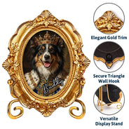 Art Design,Christmas,Custom Photo,Pet Lovers,Photo - Renaissance Royal Portrait,Playful - Gift For Pet Lovers - Personalized Custom Photo Royal Portrait Ornate Frame