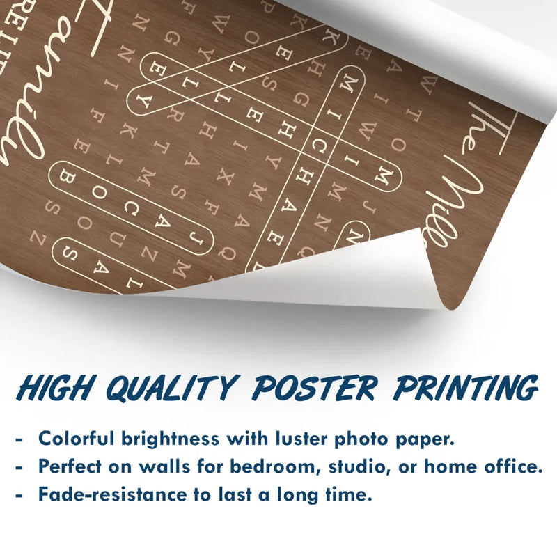 Family,Single Mom,Single Dad,LGBT,Pet Couple,Gift For Women,Gift For Men,Gift For Mother,Gift For Father,Gift For Grandparents,Happy - Word Search Puzzle Together We Make A Family - Personalized Poster