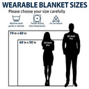 Think Of This Blanket As A Hug From Me To You Besties Sisters - Personalized Wearable Blanket