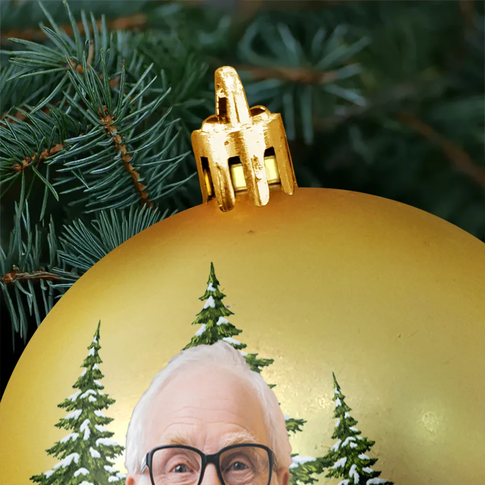 Family,Christmas,Love - Custom Photo Christmas Together Family - Personalized Ball Ornament