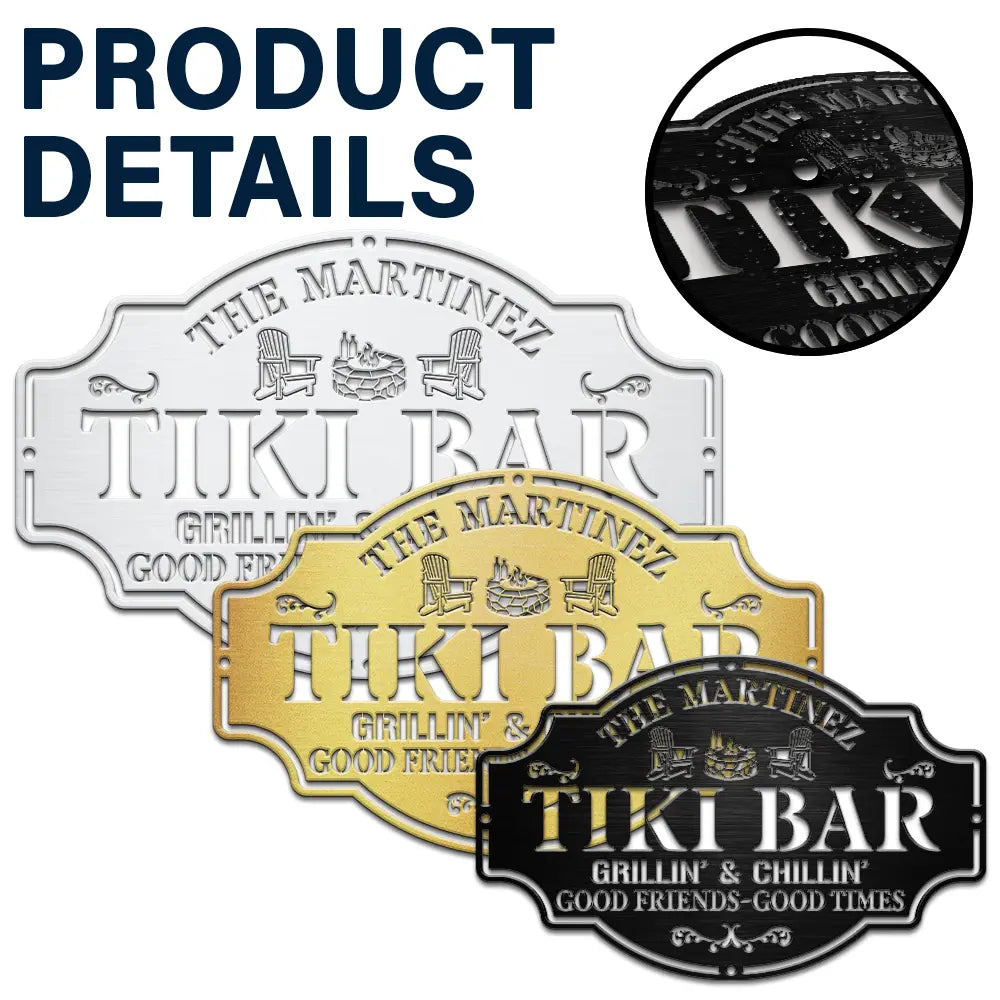 Backyard,Patio - Backyard Bar And Grill Good Friends Good Times - Personalized Cutout Metal Sign