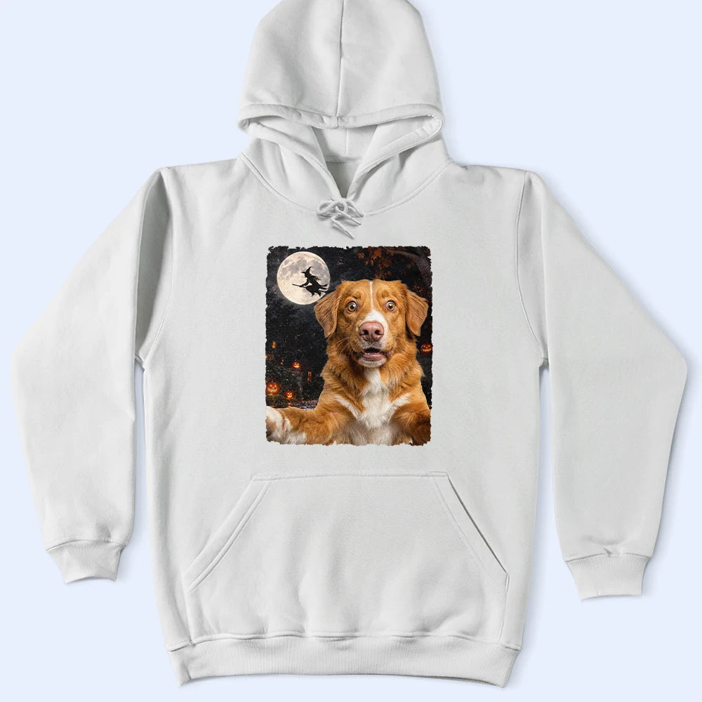Art Design,Custom Photo,Dog Mom,Gift For Mother,Gifts For Her,Humorous,Pet Lovers,Photo - Halloween Pet Selfie,Top Market - Halloween Gift For Dog Lovers - Personalized Custom Photo Dog Selfie T Shirt