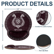 Gift For Men,Gift For Yourself,Confident,Icon - Name In Viking Runes - Personalized Leather Mouse Pad