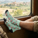 Gift For Father,Custom Photo,Adorable,Cut-Face Photo - Custom Photo I Love Dad Best Dad Ever - Personalized Crew Socks
