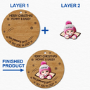 Baby Expecting Christmas On The Inside See You In - Personalized 2-Layered Wooden Ornament