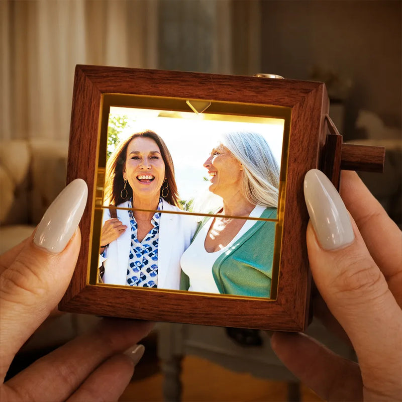 Gift For Bestie, Old Best friends, Gift For Sisters, Funny, Gifts For Colleagues - Custom Photo Right In The Throat Bestie Sister - Personalized Flipbook Frame Animation Machine