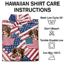 Custom Photo Funny Family Pet Face Stars And Stripes - Gift For Men, Dog And Cat Lovers - Personalized Custom Hawaiian Shirt