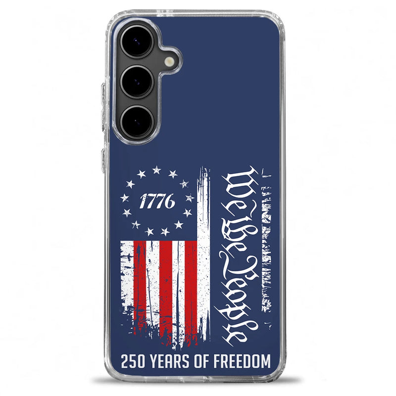 Independence Day,America 250th,Gift For Yourself,Happy,No Custom,Gift For Women,Gift For Men - We The People 250 Years Of Freedom - Personalized Clear Phone Case