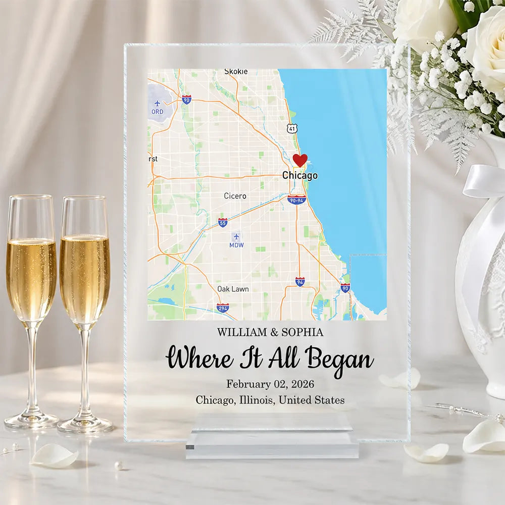 Couple Anniversary Love Message - Personalized Vertical Rectangle Acrylic Plaque