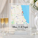 Couple Anniversary Love Message - Personalized Vertical Rectangle Acrylic Plaque
