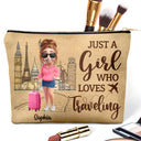Gift For Yourself,Gift For Women,Gift For Men,Travel,Happy - All My Travel Crap - Personalized Cosmetic Bag