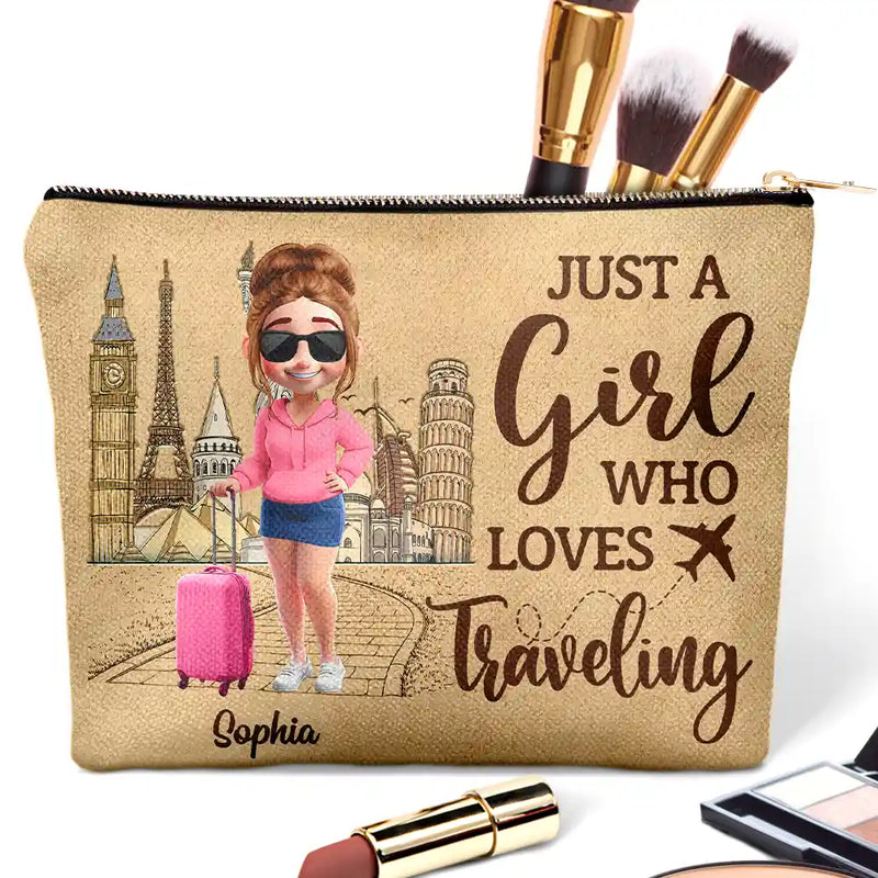Gift For Yourself,Gift For Women,Gift For Men,Travel,Happy - All My Travel Crap - Personalized Cosmetic Bag