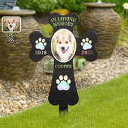 Memorial,Sad,Pet Lovers - Custom Photo In Loving Memory Pet - Personalized Metal Garden Stake