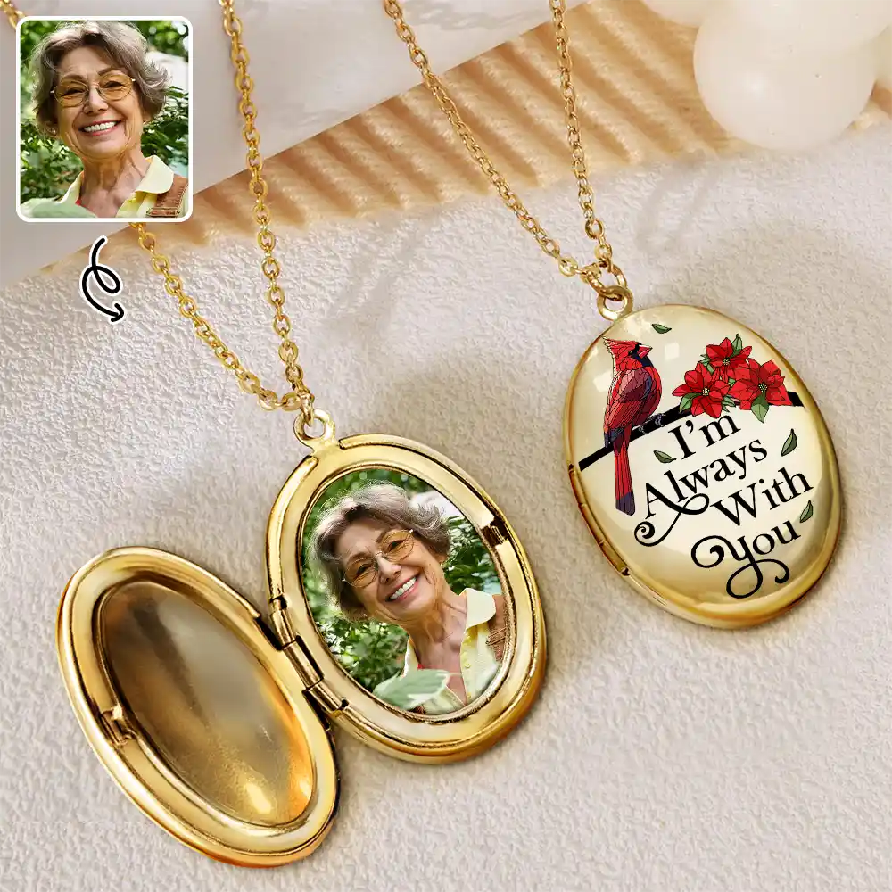 Custom Photo Memorial In Loving Memory Forever In My Heart - Personalized Locket Necklace