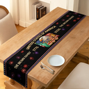 Independence Day,America 250th,Family,Proud - Faux Embroidery Effect America 250th Anniversary Family Name - Personalized Table Runner