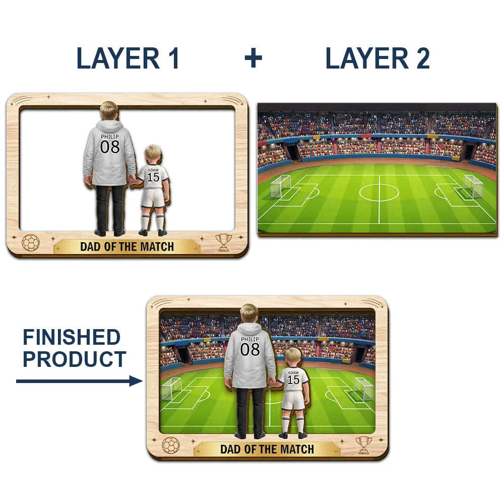 Gift For Mother,Gift For Father,Happy - Mom Dad Of The Match Football Soccer Kid Team - Personalized Custom Shaped Car Visor Clip