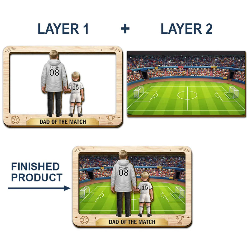 Gift For Mother,Gift For Father,Happy - Mom Dad Of The Match Football Soccer Kid Team - Personalized Custom Shaped Car Visor Clip