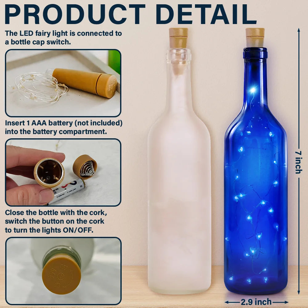 Gift For Bestie - A True Friendship Is A Journey Without An End - Personalized Bottle Light