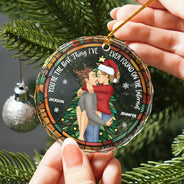 Christmas Best Thing Found On The Internet - Personalized Circle Glass Ornament