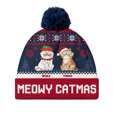 Meowy Catmas - Personalized Bobble Beanie Hat