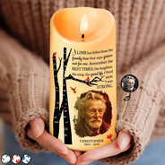 Memorial,Custom Photo,Gift For Wife,Gift For Husband,Gift For Grandma,Gift For Father,Gift For Mother,Gift For Grandpa,Gift For Grandparents,Parents,Gift For Daughter,Gift For Son,Gift For Sibling,Gift For Sisters,Gift For Brothers,Family,Sad,Christmas - Custom Photo Memorial A Limb Has Fallen - Personalized Flameless LED Candle